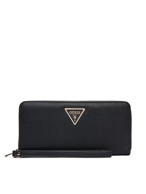 GUESS LAUREL 2 Grand portefeuille zippé avec dragonne NOIR - Portefeuilles Femme