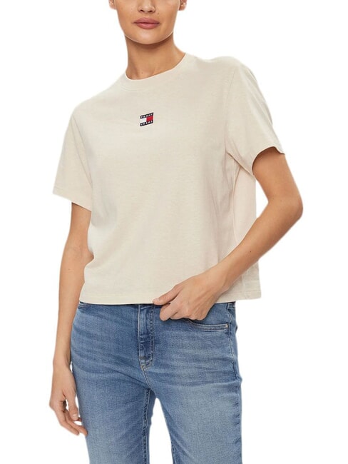 TOMMY HILFIGER TH JEANS MINI FLAG T-shirt à manches courtes papier journal - T-shirt