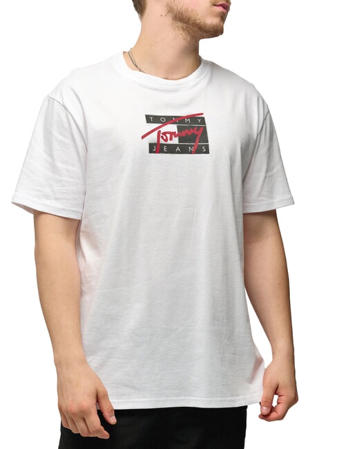 TOMMY HILFIGER TH JEANS Paint T-shirt en coton blanc - T-shirt
