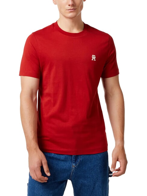 TOMMY HILFIGER TH T-shirt en coton magma noir - T-shirt