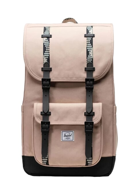 HERSCHEL LITTLE AMERICA  Sac à dos de taille standard taupe clair/noir - Sacs à dos pour l'École & les Loisirs