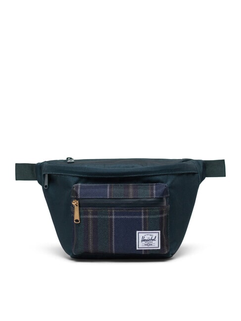 HERSCHEL POP QUIZ Sac banane avec poche Plaid d'hiver en épicéa le plus foncé - Sacs banane