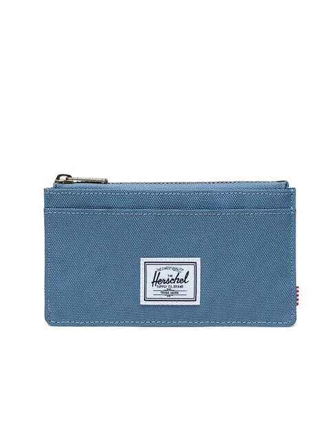 HERSCHEL OSCAR Porte-cartes plat avec porte-monnaie bleu acier - Portefeuilles Femme