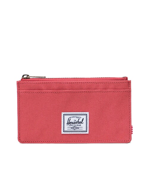 HERSCHEL OSCAR Porte-cartes plat avec porte-monnaie rose minérale - Portefeuilles Femme