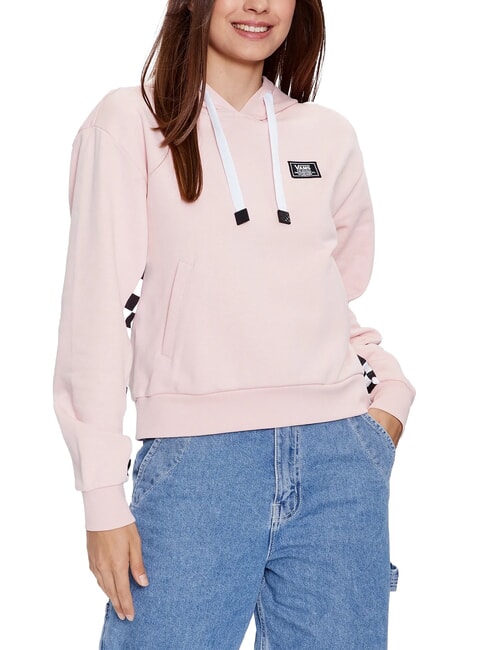 VANS BOOM BOOM CHECK Sweatshirt à capuche fumée de rose - Sweat-shirts pour femmes