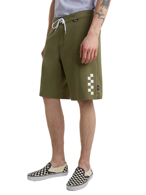 VANS THE DAILY SOILD Costume short long olivines - Maillots de bain