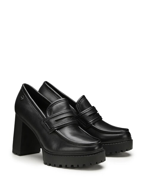 CULT JAGGER 4107 Mocassins en cuir à talons hauts noir - Chaussures Femme