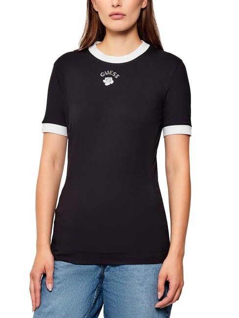 GUESS MINI ROSE T-shirt slim à manches courtes jetbla - T-shirt
