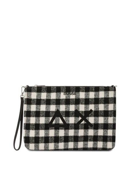 SUN68 TARTAN Pochette en polyserine et bandoulière noir - Sacs pour Femme