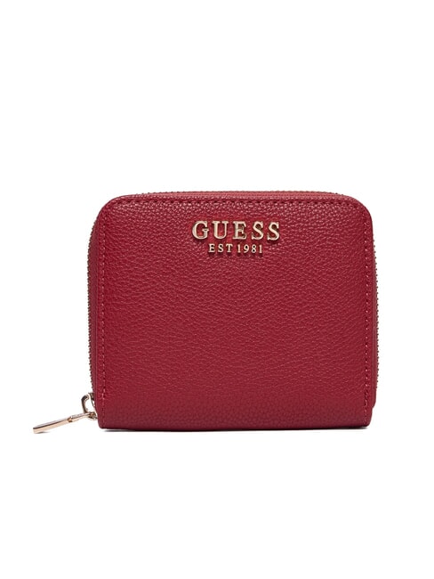 GUESS GREGORIA Petit portefeuille zippé ROUGE - Portefeuilles Femme