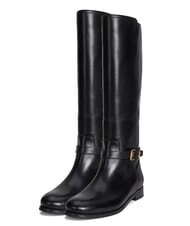 RALPH LAUREN BROOKE TALL 2 Bottes hautes en cuir NOIR - Chaussures Femme - 1