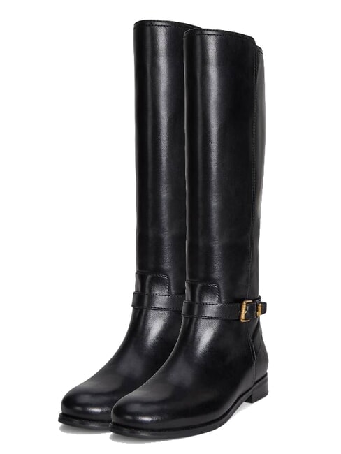 RALPH LAUREN BROOKE TALL 2 Bottes hautes en cuir NOIR - Chaussures Femme
