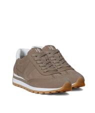 RALPH LAUREN DANI Baskets micro-perfor&eacute;es en cuir su&eacute;d&eacute; - Chaussures Femme