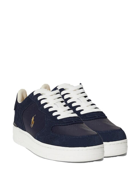 RALPH LAUREN MASTERS COURT Baskets avec empiècements en cuir suédé marine2 - Chaussures Homme