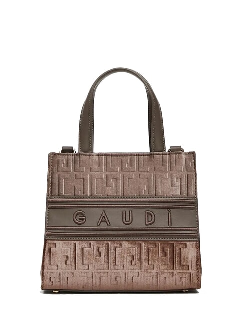 GAUDÌ ADA VELUR S Petit sac avec empiècements en velours taupe - Sacs pour Femme