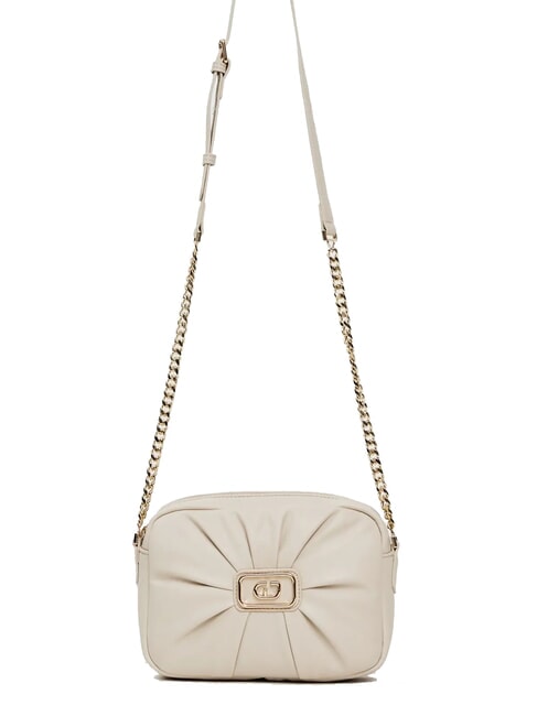 GAUDÌ ELISA Sac à bandoulière avec insert en chaîne CRÈME - Sacs pour Femme
