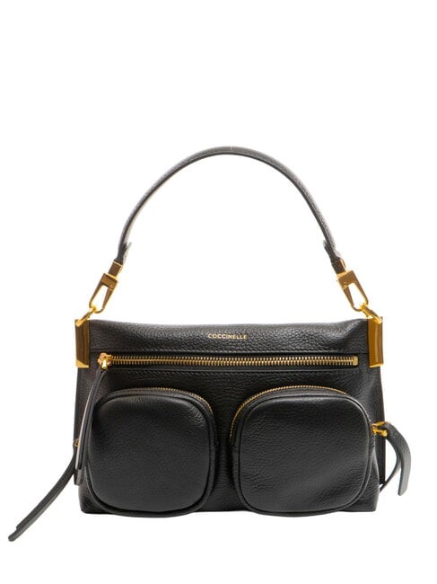 COCCINELLE HYLE Petit sac en cuir à double usage Noir - Sacs pour Femme