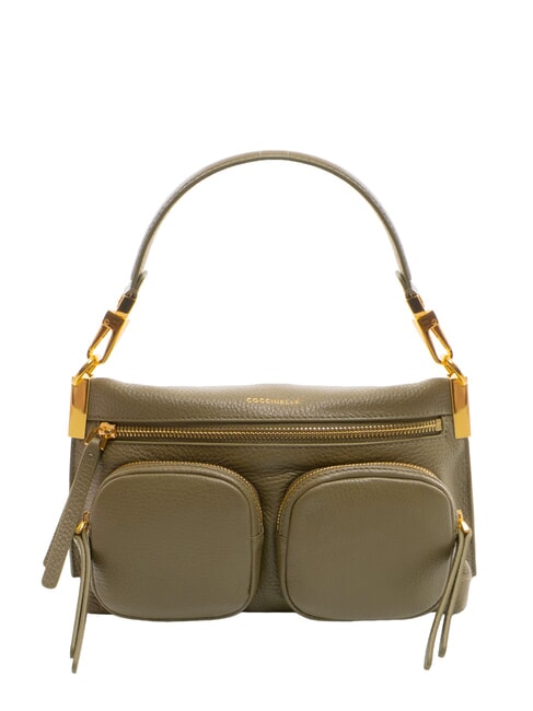 COCCINELLE HYLE Petit sac en cuir à double usage vert laurier - Sacs pour Femme