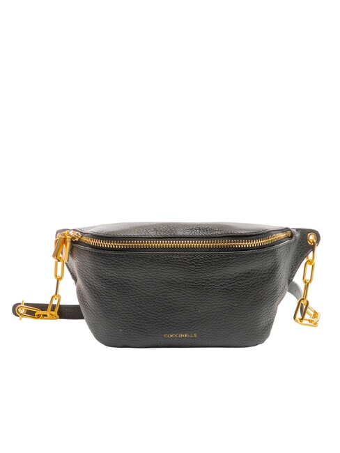 COCCINELLE LILY Mini sac bandoulière en cuir Noir - Sacs pour Femme