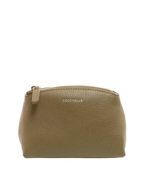 COCCINELLE AGATEA Trousse de beauté en cuir vert laurier - Pochettes & Trousses