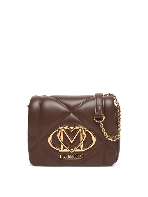 LOVE MOSCHINO EMBOSSED Mini sac à bandoulière chocolat - Sacs pour Femme