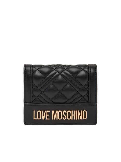 LOVE MOSCHINO QUILTED Petit portefeuille Noir - Portefeuilles Femme