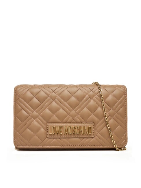 LOVE MOSCHINO SMART DAILY Pochette avec bandoulière en métal beige - Sacs pour Femme