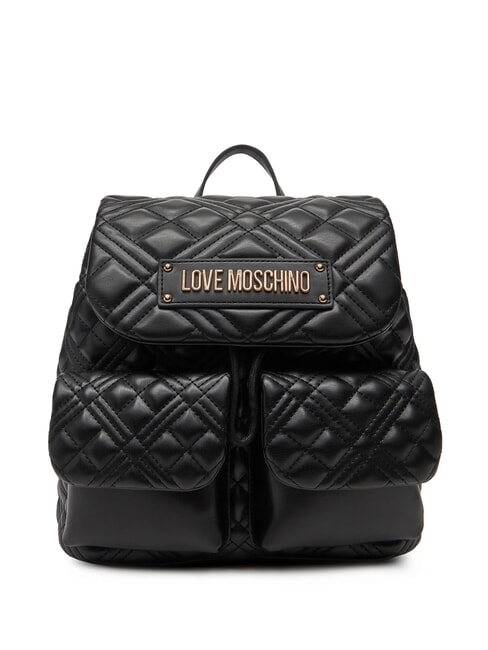 LOVE MOSCHINO QUILTED Sac à dos avec deux poches Noir - Sacs pour Femme