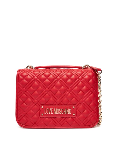 LOVE MOSCHINO QUILTED Sac bandoulière double fonction ROUGE - Sacs pour Femme