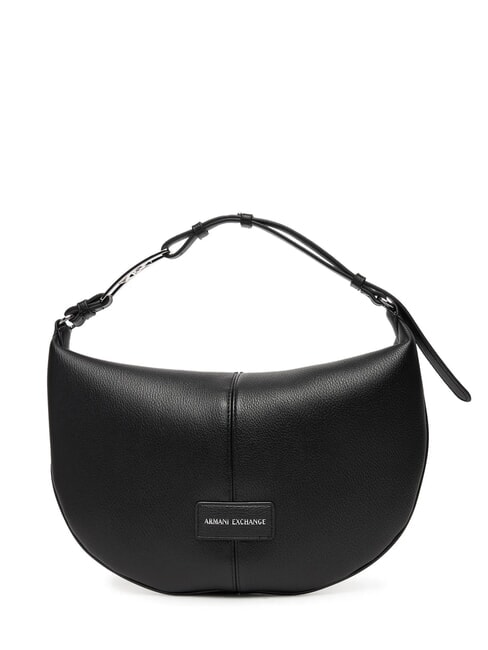 ARMANI EXCHANGE LIZ PEBBLE Sac à bandoulière hobo moyen noir - Sacs pour Femme