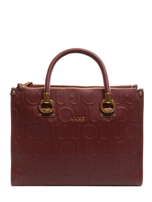LIUJO MANHATTAN Sac cartable moyen avec logo vin rouge - Sacs pour Femme