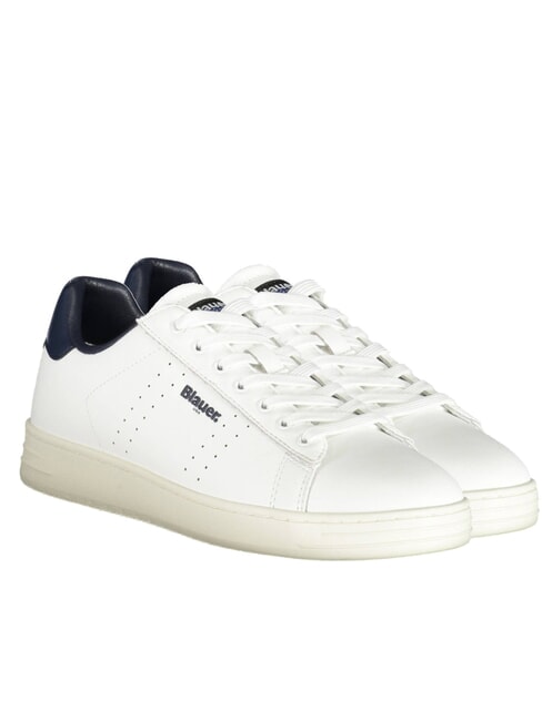 BLAUER GRANT  Baskets en cuir blanc/bleu marine - Chaussures Homme