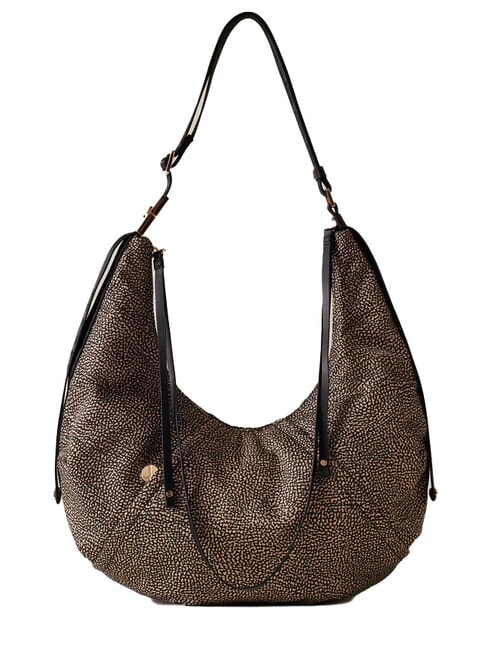 BORBONESE FOLD Sac d'épaule OP / NATUREL / NOIR - Sacs pour Femme