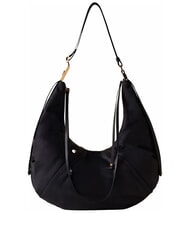 BORBONESE FOLD Sac d'&eacute;paule noir fonc&eacute; - Sacs pour Femme - 1