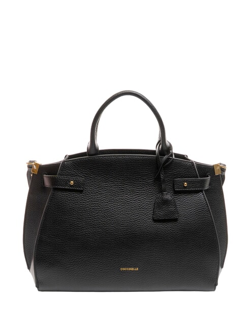 COCCINELLE KLICHE Sac à main en cuir avec bandoulière Noir - Sacs pour Femme