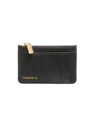 COCCINELLE ROUNDED PRINTED Porte-cartes plat en cuir avec zip - Portefeuilles Femme