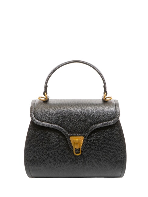 COCCINELLE MARVIN Mini sac à main en cuir avec bandoulière Noir - Sacs pour Femme