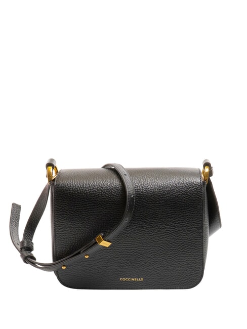 COCCINELLE ERIS Mini sac à bandoulière en cuir Noir - Sacs pour Femme