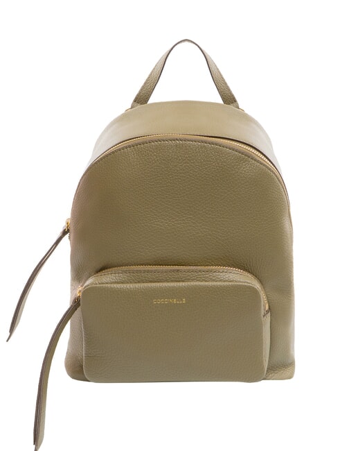 COCCINELLE JEN Sac à dos rond en cuir avec poche vert laurier - Sacs pour Femme