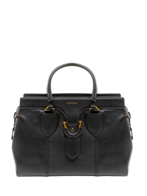 COCCINELLE YORK Sac à main en cuir avec boucle Noir - Sacs pour Femme