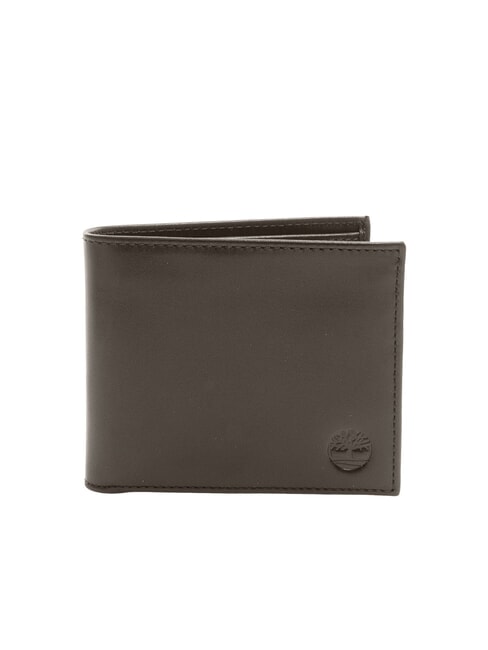 TIMBERLAND BASIC Portefeuille en cuir 6cc marron foncé - Portefeuilles Homme