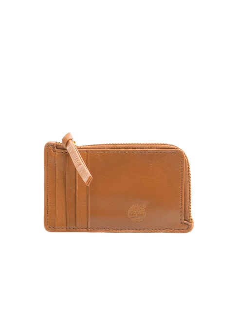 TIMBERLAND BASIC Grand porte-cartes en cuir avec zip Cognac - Portefeuilles Homme