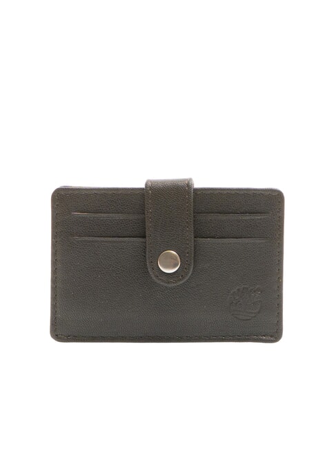 TIMBERLAND TB Porte-cartes en cuir marron foncé - Portefeuilles Homme