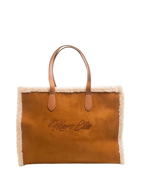 MARC ELLIS SHERPA Grand sac à main avec bandoulière cuir foncé - Sacs pour Femme