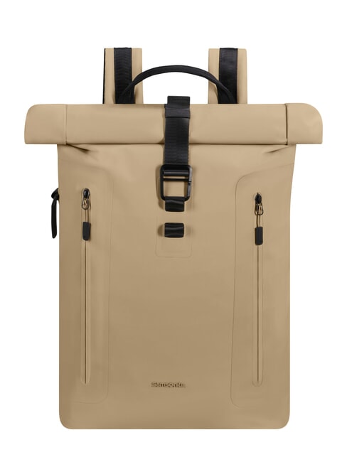 SAMSONITE COATIFY BIZ Sac à dos roll-top pour ordinateur portable 15,6" sable - Sacs à dos pour ordinateur portable