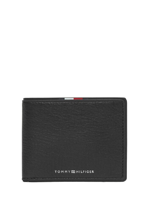 TOMMY HILFIGER TH CORP Portefeuille compact en cuir le noir - Portefeuilles Homme
