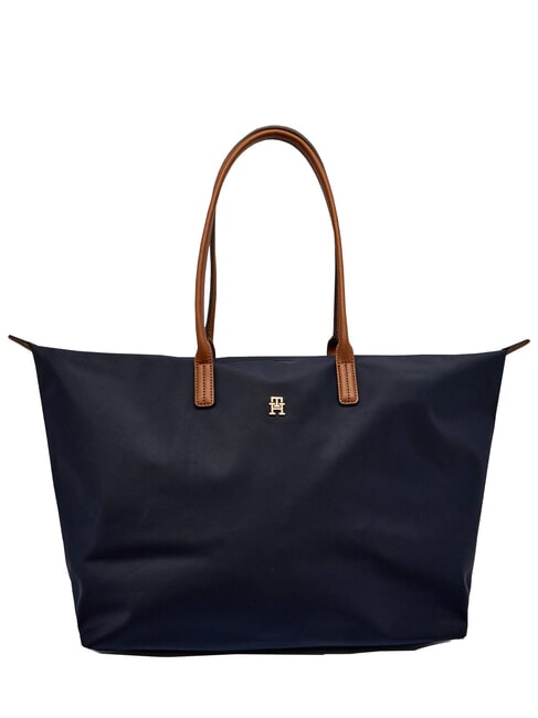 TOMMY HILFIGER POPETTE Maxi sac bandoulière bleu sidéral / noir - Sacs pour Femme