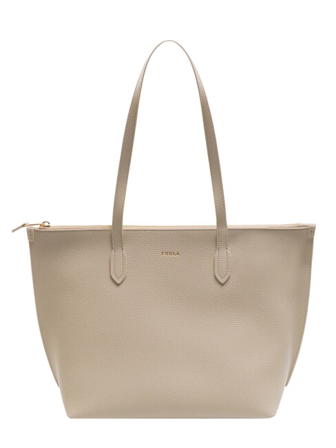 FURLA CLASSIC Sac cabas en cuir perle - Sacs pour Femme