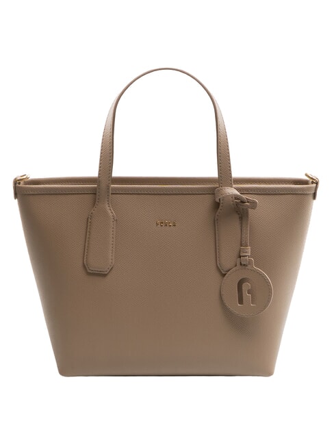 FURLA CLASSIC Sac à main, cabas en cuir taupe - Sacs pour Femme