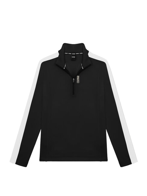 COLMAR SCI FACETIME Sweat-shirt thermique à col montant et fermeture éclair intégrale noir et blanc - Sweat-shirts pour femmes